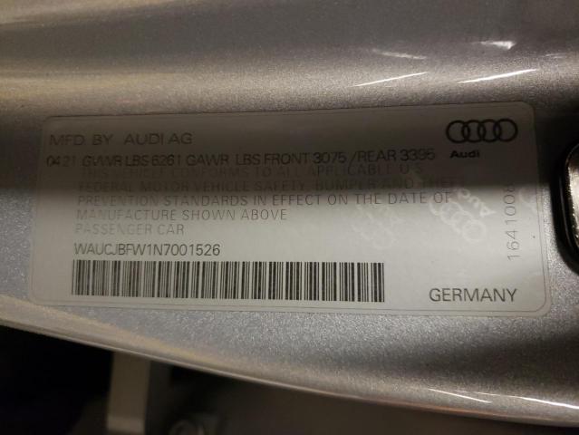 2022 AUDI E-TRON GT WAUCJBFW1N7001526