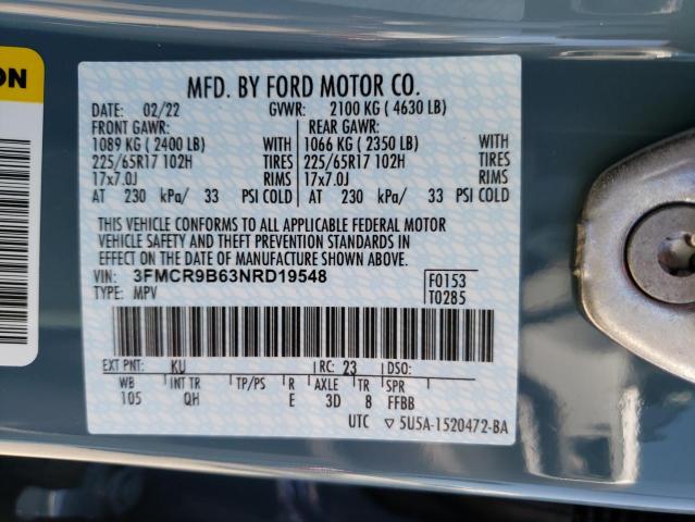 2022 FORD BRONCO 3FMCR9B63NRD19548
