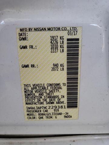 2017 NISSAN ALTIMA 2.5 1N4AL3AP7HC229381