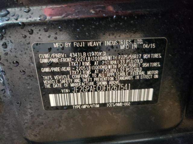 2015 SUBARU XV CROSSTR JF2GPAFC0FH267541