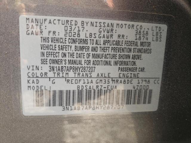 2017 NISSAN SENTRA S - 3N1AB7AP8HY287207