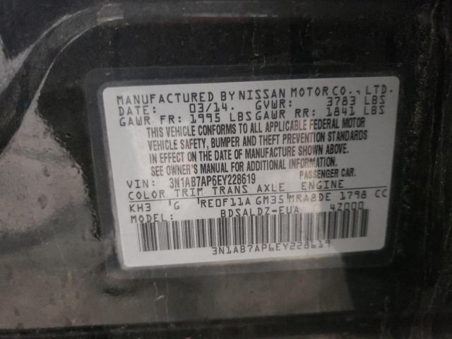 3N1AB7AP6EY228619 Nissan Sentra S 2014. Фото: 9