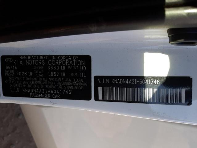 KNADN4A31H6041746 KIA RIO EX