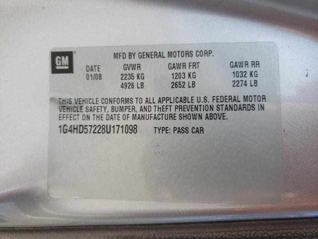 1G4HD57228U171098 Buick Lucerne Cx 2008. Фото: 9