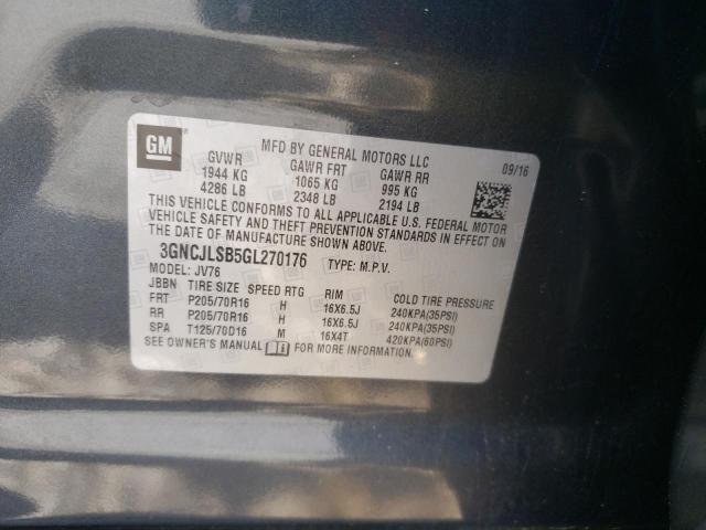 2016 CHEVROLET TRAX 1LT - 3GNCJLSB5GL270176