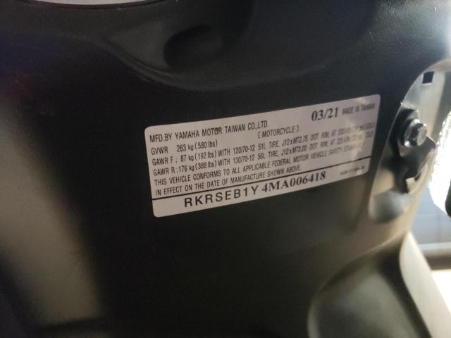 2021 YAMAHA YW125 RKRSEB1Y4MA006418