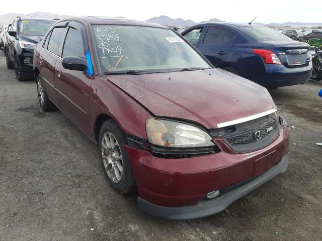 Salvage cars for sale from Copart Las Vegas, NV: 2002 Honda Civic EX