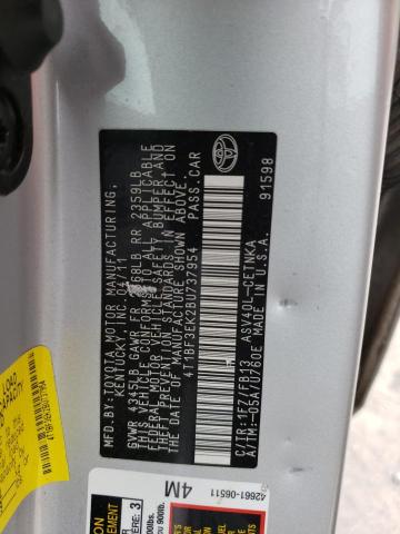 4T1BF3EK2BU737954 Toyota Camry Base 2011. Фото: 9