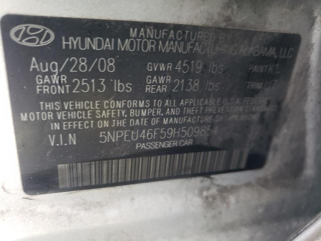 5NPEU46F59H509854 Hyundai Sonata Se 2009. Фото: 9