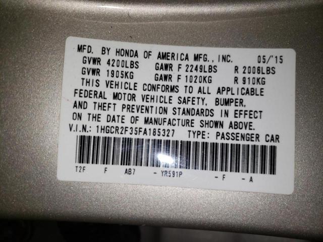 2015 HONDA ACCORD LX 1HGCR2F35FA185327