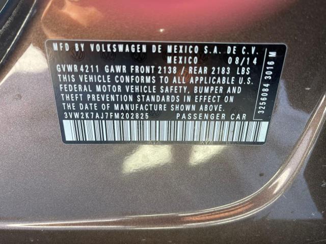 3VW2K7AJ7FM202825 Volkswagen Jetta Base 2015. Фото: 9