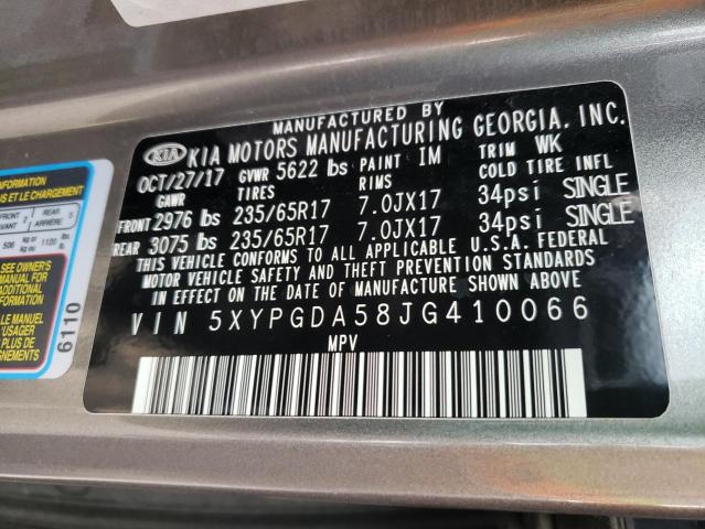 2018 KIA SORENTO LX 5XYPGDA58JG410066