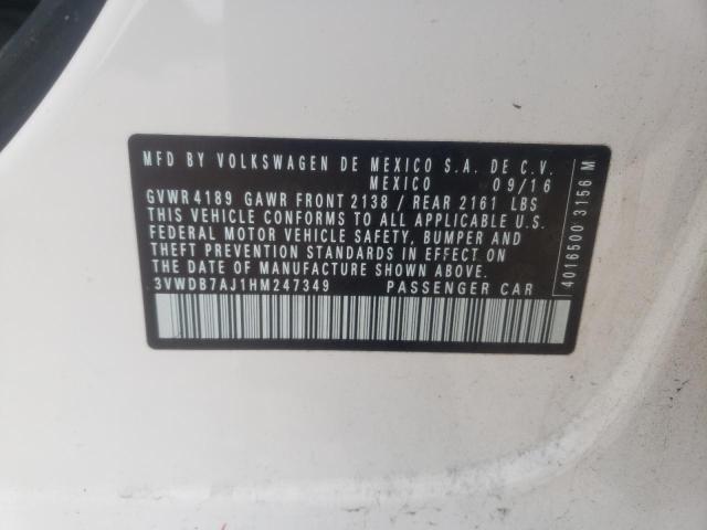 3VWDB7AJ1HM247349 Volkswagen Jetta Se 2017. Фото: 9