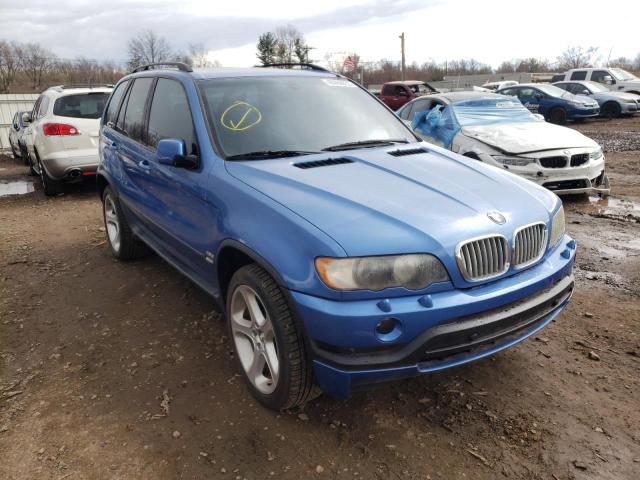 Salvage cars for sale from Copart Hillsborough, NJ: 2002 BMW X5 4.6IS