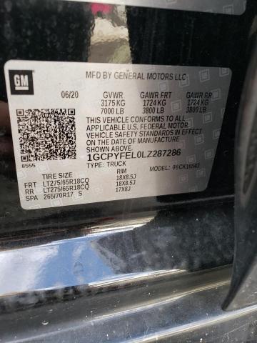 1GCPYFEL0LZ287286 Chevrolet Silverado 2020. Фото: 9