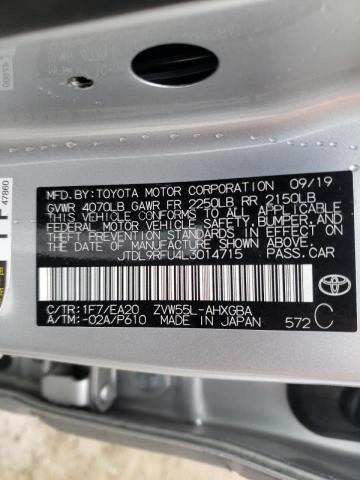 2020 TOYOTA PRIUS LE JTDL9RFU4L3014715