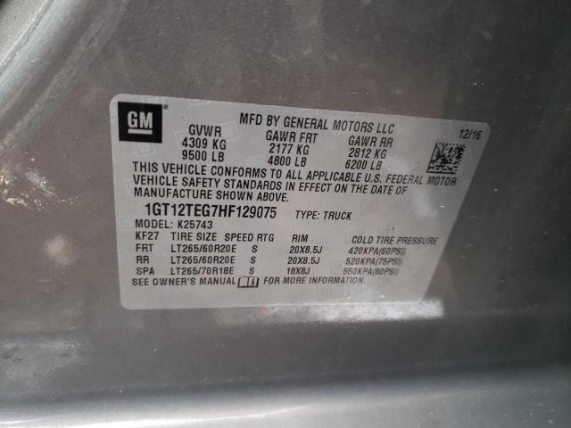 2017 GMC SIERRA K25 1GT12TEG7HF129075