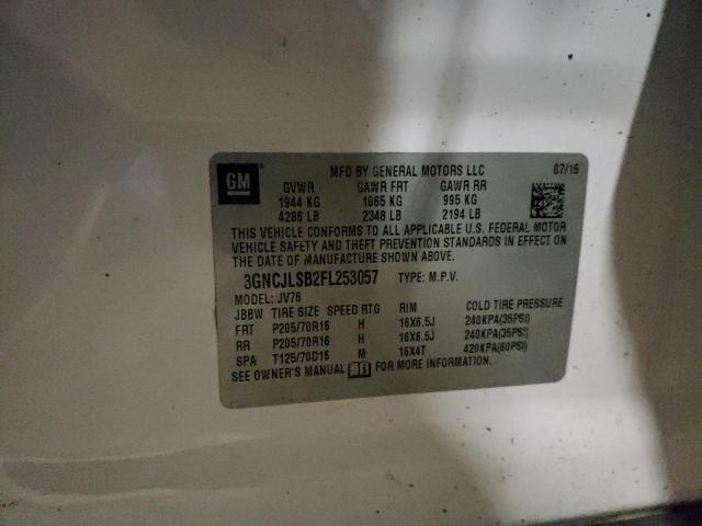 2015 CHEVROLET TRAX 1LT 3GNCJLSB2FL253057