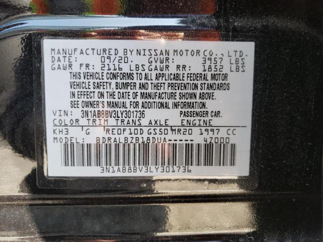 NISSAN SENTRA 2020 BLACK Photo 10