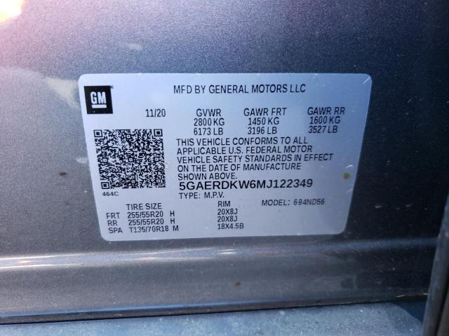 2021 BUICK ENCLAVE AV 5GAERDKW6MJ122349