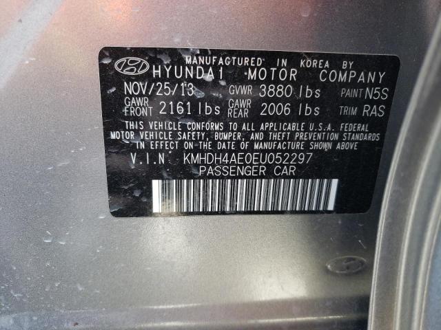 KMHDH4AE0EU052297 Hyundai Elantra Se 2014. Фото: 9
