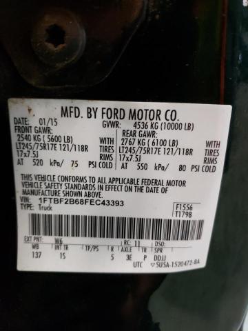 2015 FORD F250 SUPER 1FTBF2B68FEC43393