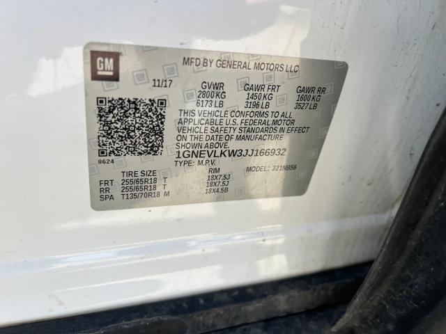 1GNEVLKW3JJ166932 Chevrolet Traverse L 2018. Фото: 9