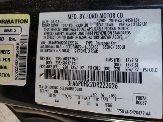 3FA6P0HR2DR222026 Ford Fusion Se 2013. Фото: 9