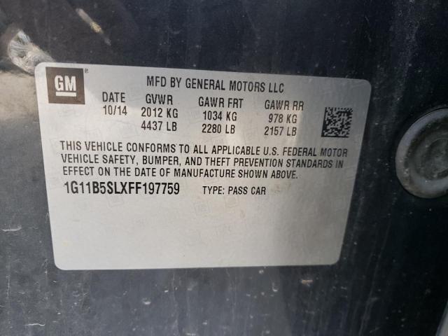 1G11B5SLXFF197759 Chevrolet Malibu Ls 2015. Фото: 9