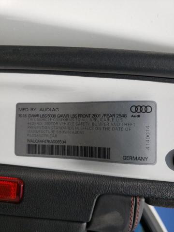 2019 AUDI S4 PRESTIG WAUC4AF47KA006504