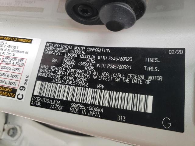 JTEBU5JR4L5799906 Toyota 4Runner Sr 2020. Фото: 9