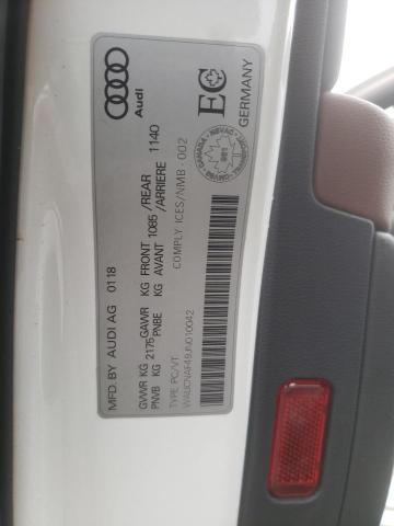 2018 AUDI A4 TECHNIK WAUCNAF49JN010042