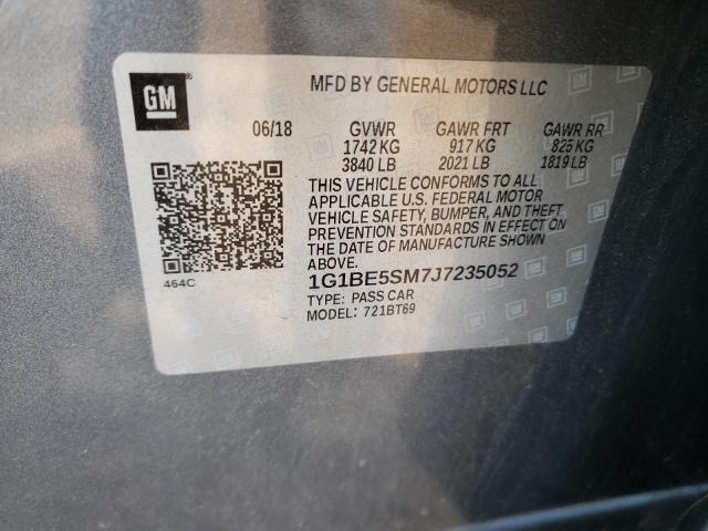 2018 CHEVROLET CRUZE LT 1G1BE5SM7J7235052