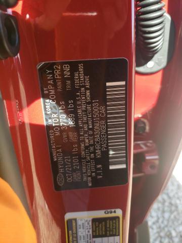 2022 HYUNDAI VENUE KMHRC8A30NU150031