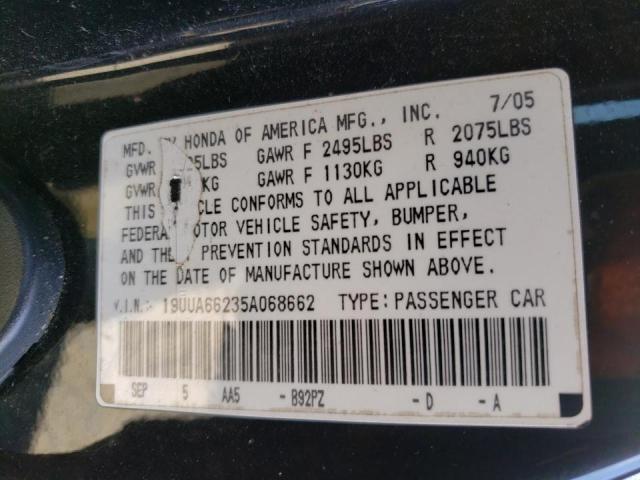 19UUA66235A068662 Acura Tl 2005. Фото: 9