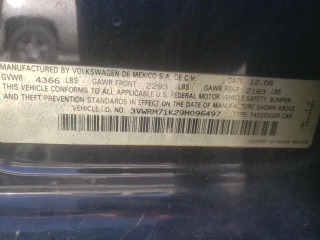 3VWRM71K29M096497 Volkswagen Jetta Se 2009. Фото: 9