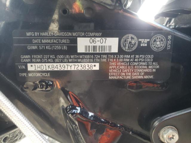 2007 HARLEY-DAVIDSON FLHX CALIF 1HD1KB4397Y723838