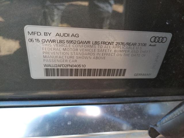 2015 AUDI A8 QUATTRO WAUJ2AFD2FN040510