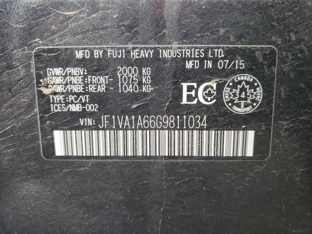 JF1VA1A66G9811034 Subaru Wrx 2016. Фото: 9
