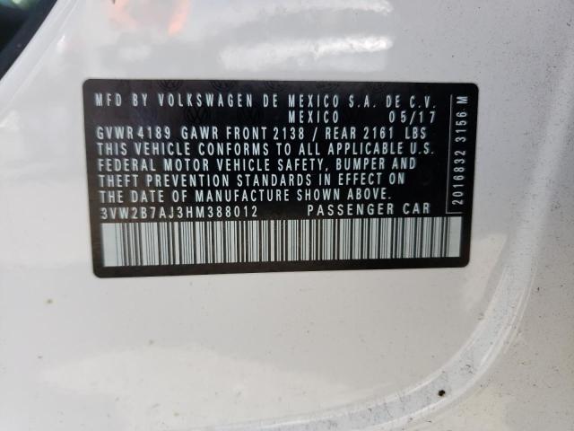 3VW2B7AJ3HM388012 Volkswagen Jetta S 2017. Фото: 9