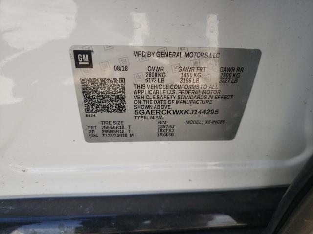2019 BUICK ENCLAVE PR 5GAERCKWXKJ144295