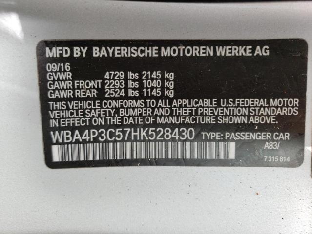 2017 BMW 440XI WBA4P3C57HK528430