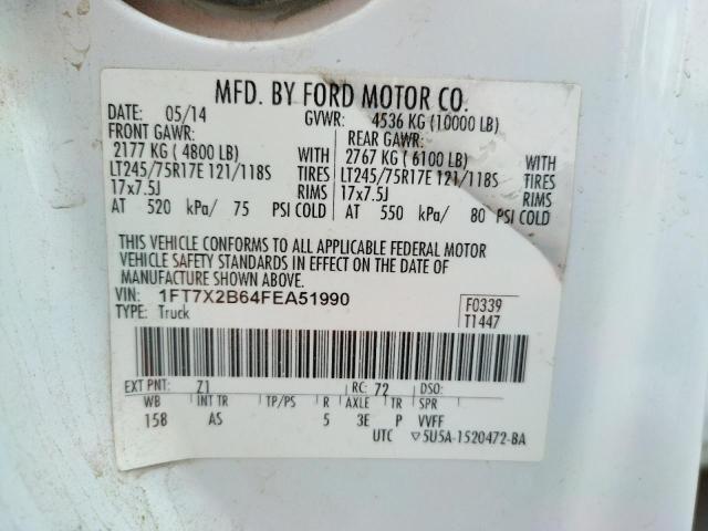 1FT7X2B64FEA51990 Ford F250 Super 2015. Фото: 9