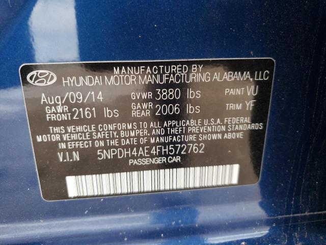 5NPDH4AE4FH572762 Hyundai Elantra Se 2015. Фото: 9