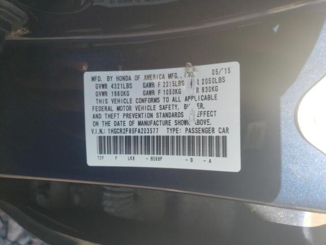 2015 HONDA ACCORD EXL 1HGCR2F85FA203577