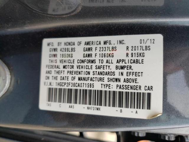1HGCP2F36CA071595 Honda Accord Lx 2012. Фото: 9
