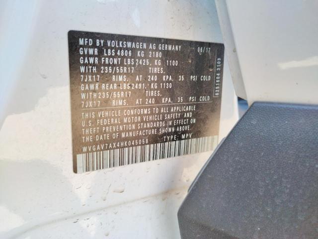 WVGAV7AX4HK045058 Volkswagen Tiguan S 2017. Фото: 9