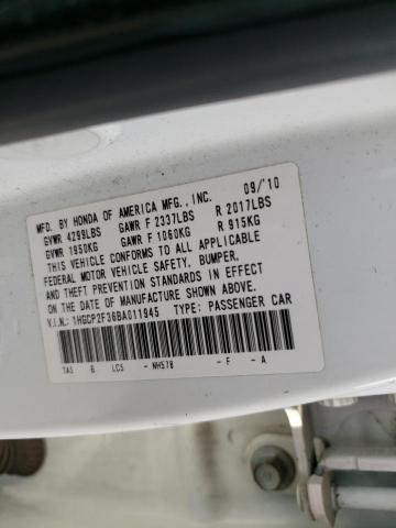 1HGCP2F36BA011945 Honda Accord Lx 2011. Фото: 9