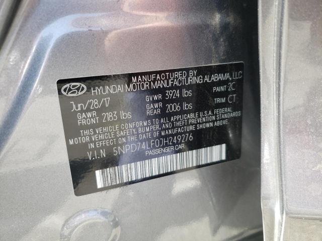 5NPD74LF0JH249276 Hyundai Elantra Se 2018. Фото: 9