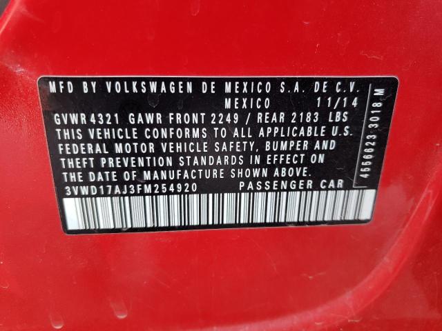 2015 VOLKSWAGEN JETTA SE 3VWD17AJ3FM254920